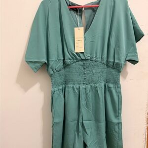 Elegant Green Women's Romper